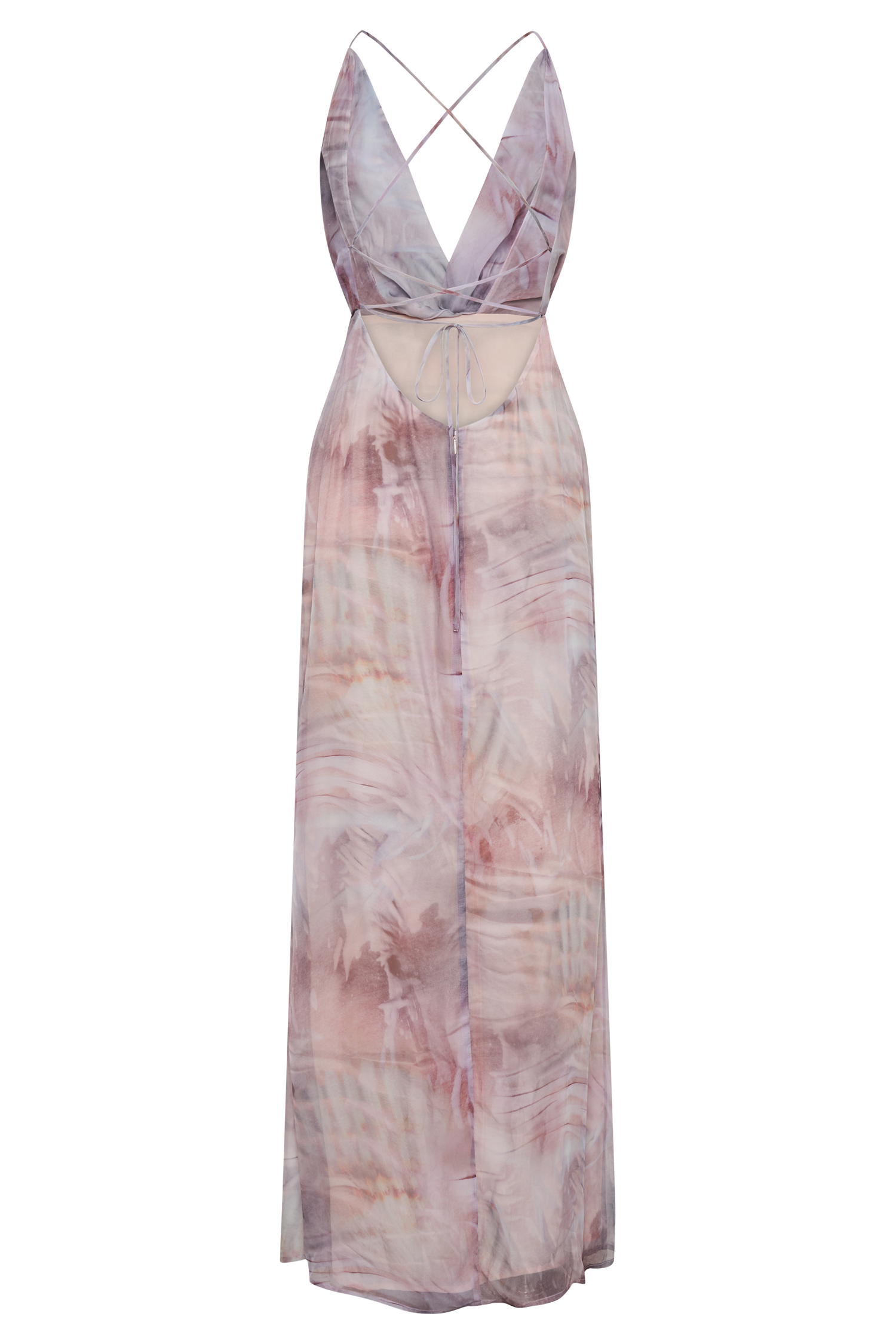 Attina Cowl Chiffon Maxi Dress