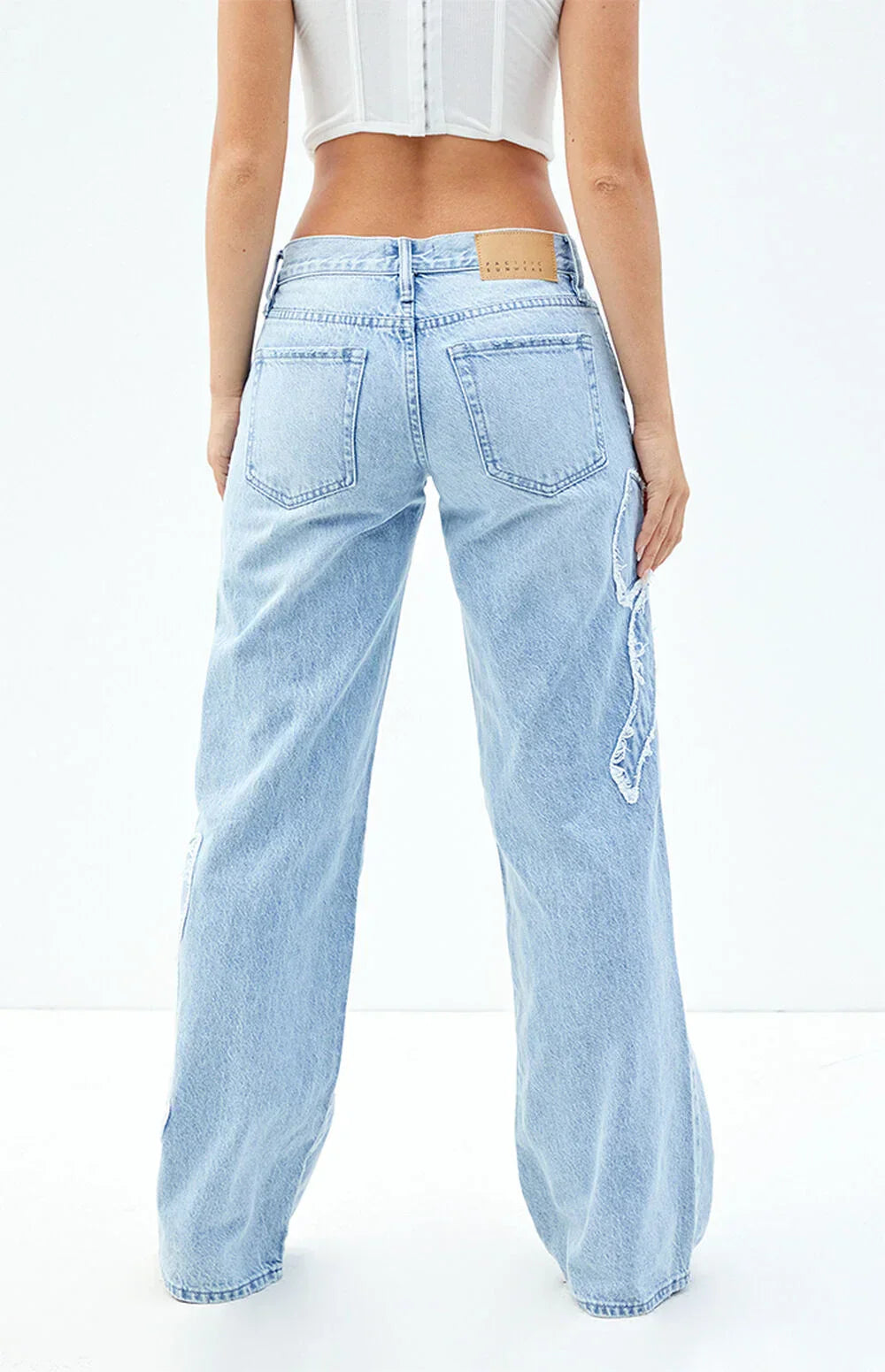 Bello Low Rise Bow Jeans