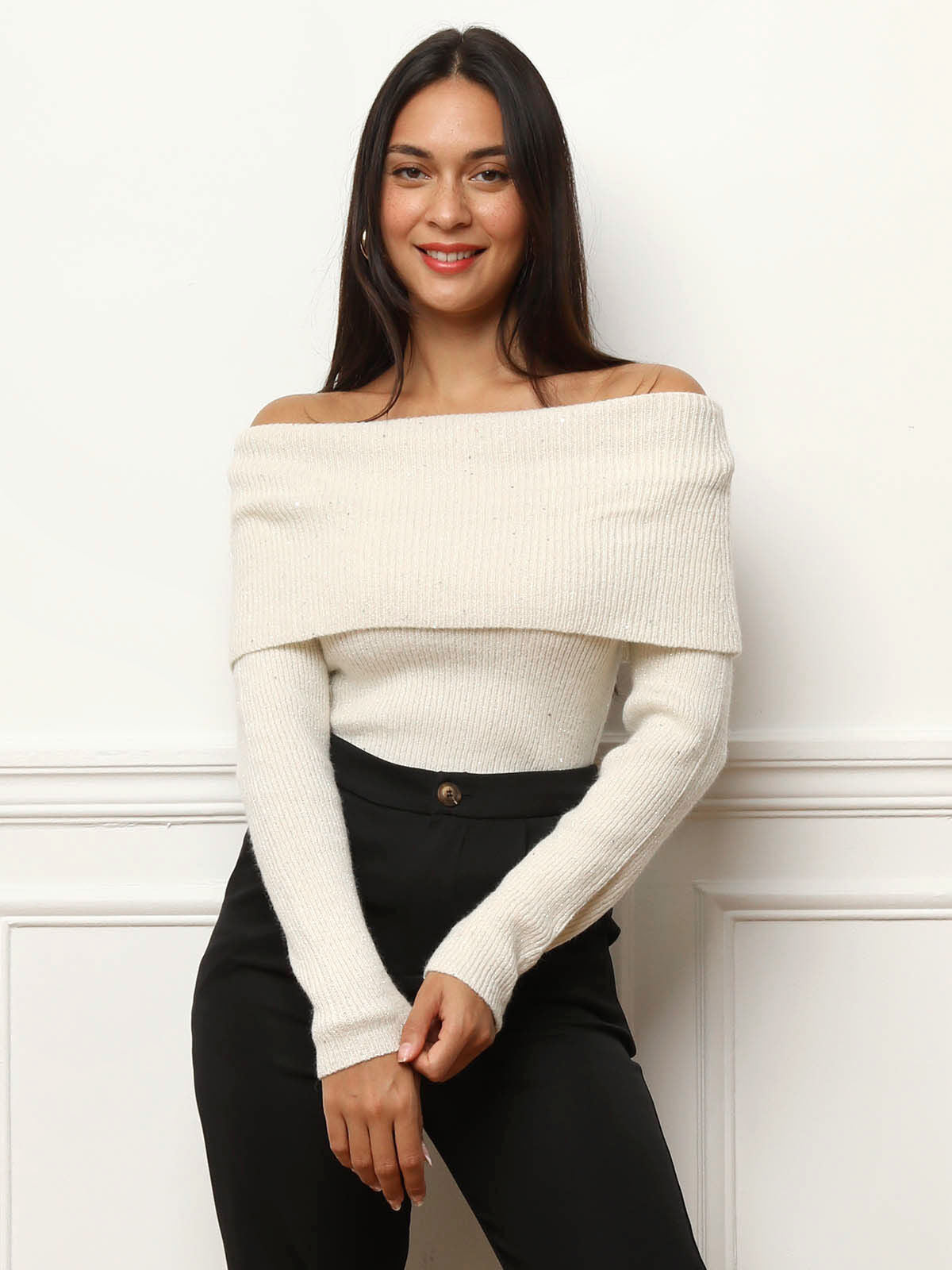 Off Shoulder Sweater